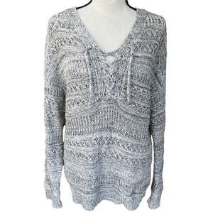 Neely womens Heathered Gray cotton pullover sweater size M.